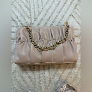 NWT Cinpode Women's Tan‎ Crossbody Bag With Gold Chain and Multiple Straps